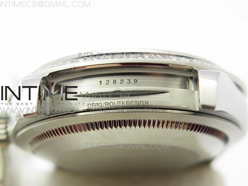 Day-Date 36 128239 SS Crystal BP Best Edition Black Crystal Markers Dial on SS President Bracelet A2836