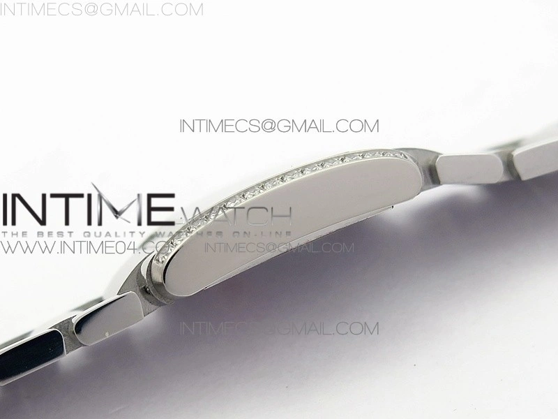 Tank Francaise Ladies 25mm Dia Bezel SS 8848F 1:1 Best Edition Ivory Dial on SS Bracelet Ronda Quartz