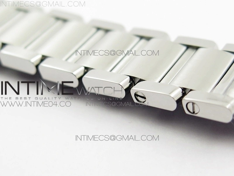 Tank Francaise Ladies 25mm Dia Bezel SS 8848F 1:1 Best Edition Ivory Dial on SS Bracelet Ronda Quartz