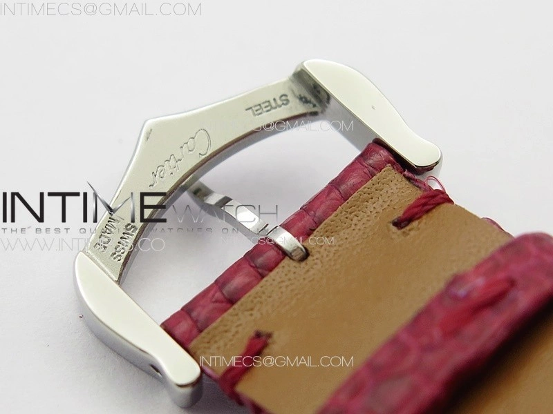 Tank Louis Ladies 25mm SS 8848F 1:1 Best Edition Red Dial on Red Croco Leather Strap Ronda Quartz