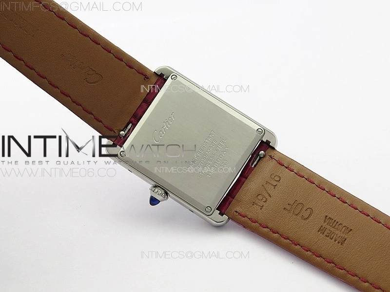 Tank Louis Ladies 25mm SS 8848F 1:1 Best Edition Red Dial on Red Croco Leather Strap Ronda Quartz