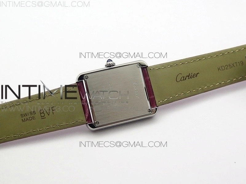 Tank Solo Ladies 25mm SS K11 1:1 Best Edition Pink Dial on Pink Croco Leather Strap Ronda Quartz