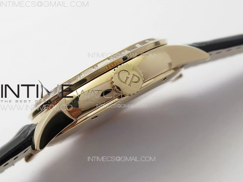 GP Bridges 41mm Tourbillon RG T Crystal YSF Best Edition White Dial on Black Leather Strap