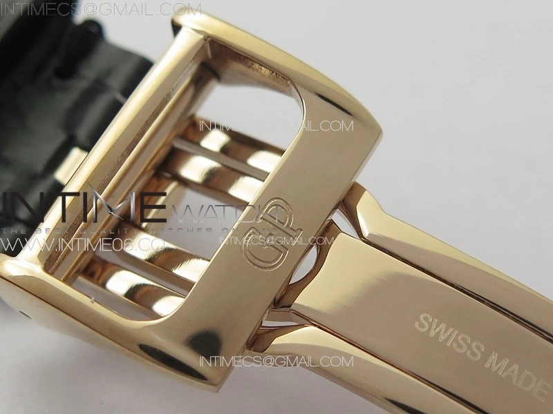 GP Bridges 41mm Tourbillon RG T Crystal YSF Best Edition White Dial on Black Leather Strap