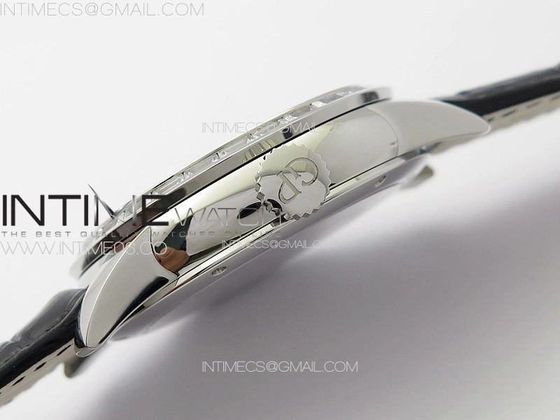 GP Bridges 41mm Tourbillon SS T Crystal YSF Best Edition White Dial on Black Leather Strap