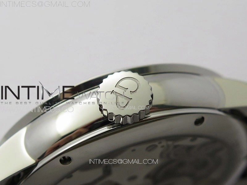 GP Bridges 41mm Tourbillon SS T Crystal YSF Best Edition White Dial on Black Leather Strap