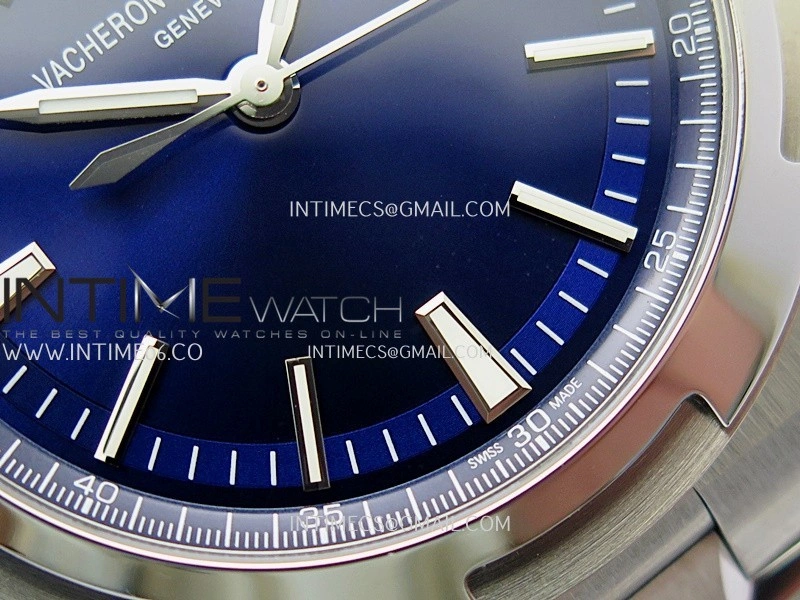 Overseas 4500V SS ZF 1:1 Best Edition Blue Dial On SS Bracelet Asian Super Clone 5100 V2