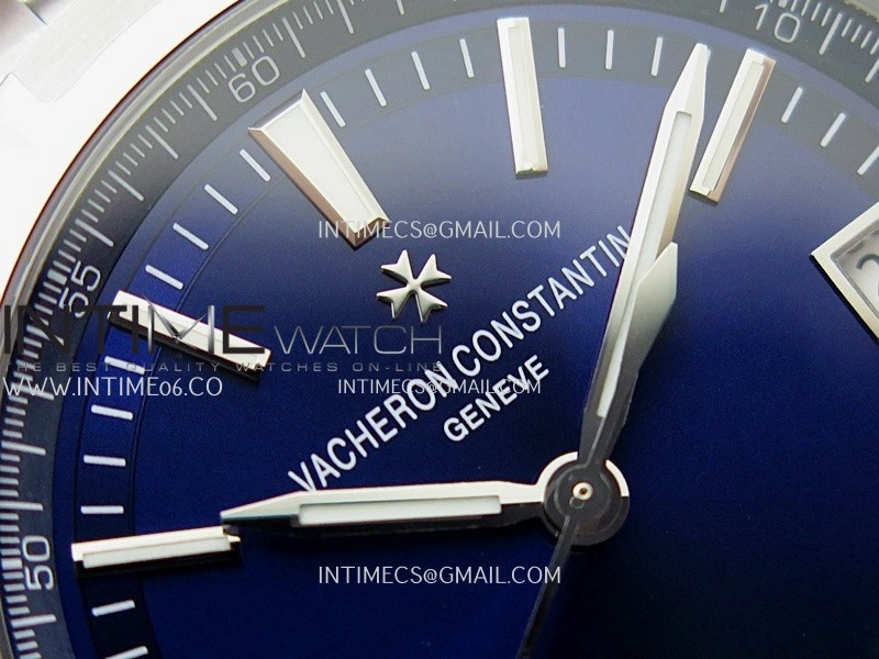 Overseas 4500V SS ZF 1:1 Best Edition Blue Dial On SS Bracelet Asian Super Clone 5100 V2