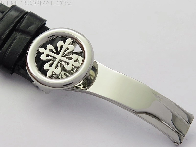 Annual Calendar Complications 5396 SS GRF Best Edition White Dial Sticks Markers on Black leather strap A324