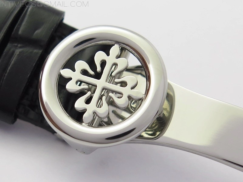 Annual Calendar Complications 5396 SS GRF Best Edition White Dial Sticks Markers on Black leather strap A324