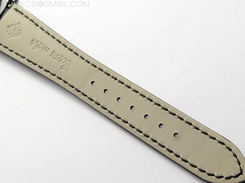 Annual Calendar Complications 5396 SS GRF Best Edition White Dial Sticks Markers on Black leather strap A324