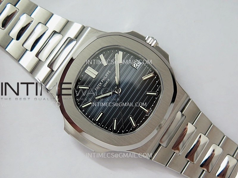 Nautilus 5711 1A SS VF 1:1 Best Edition Blue Textured Dial On SS Bracelet Super Clone 324