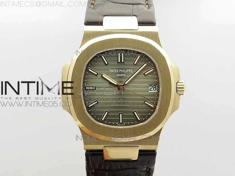 Nautilus 5711 1R PPF V4 1:1 Best Edition Brown Textured Dial on Brown Leather Strap 324CS