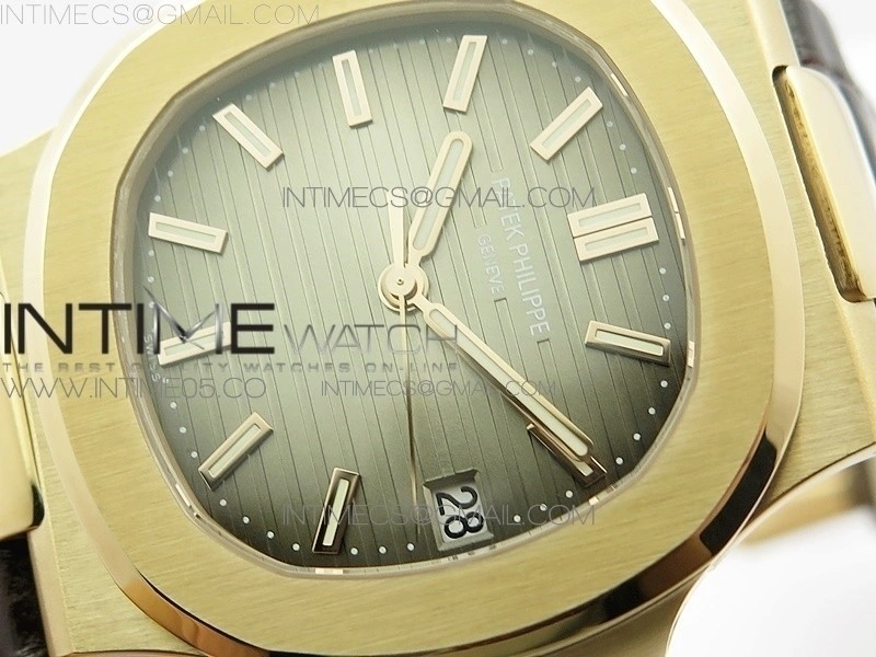 Nautilus 5711 1R PPF V4 1:1 Best Edition Brown Textured Dial on Brown Leather Strap 324CS