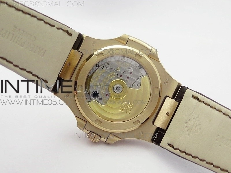 Nautilus 5711 1R PPF V4 1:1 Best Edition Brown Textured Dial on Brown Leather Strap 324CS