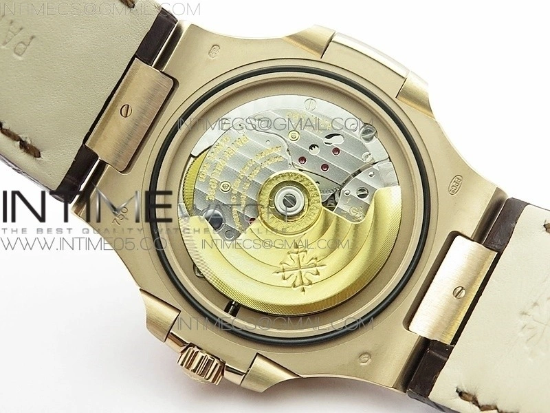 Nautilus 5711 1R PPF V4 1:1 Best Edition Brown Textured Dial on Brown Leather Strap 324CS