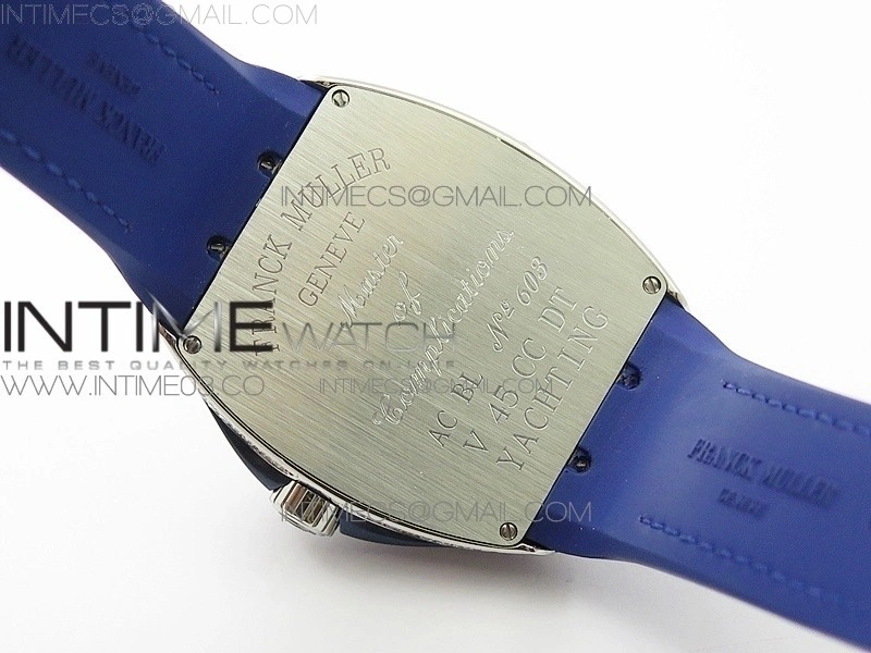 Vanguard V45 SS Full Diamonds ABF Best Edition Blue Textured Dial Diamonds Markers on Blue Gummy Strap A2824