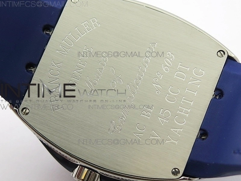 Vanguard V45 SS Full Diamonds ABF Best Edition Blue Textured Dial Diamonds Markers on Blue Gummy Strap A2824