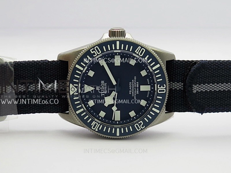 Pelagos FXD Blue Ceramic Bezel Ti B12 1:1 V4 Best Edition Blue Dial On Blue Nylon Strap