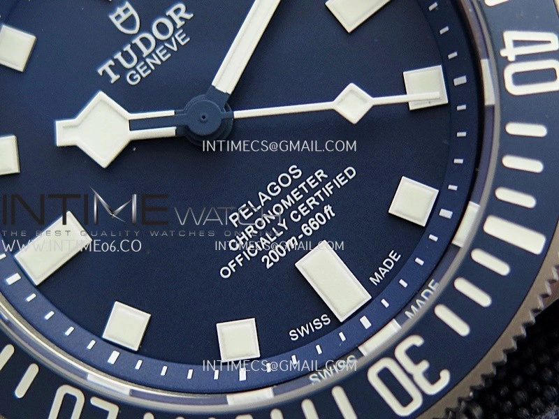 Pelagos FXD Blue Ceramic Bezel Ti B12 1:1 V4 Best Edition Blue Dial On Blue Nylon Strap