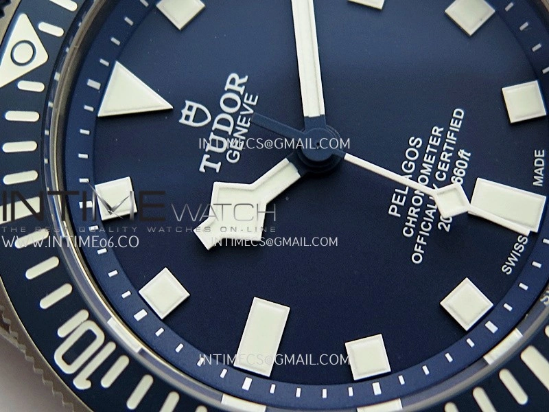 Pelagos FXD Blue Ceramic Bezel Ti B12 1:1 V4 Best Edition Blue Dial On Blue Nylon Strap