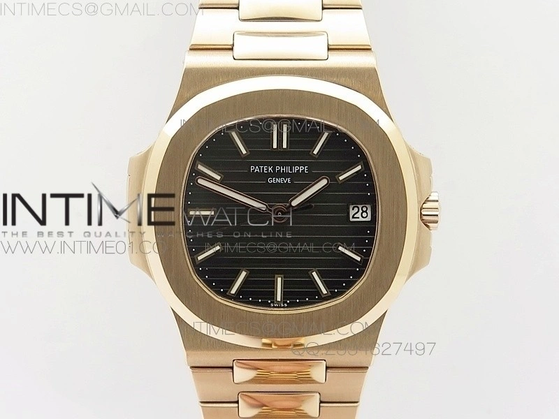 Nautilus Jumbo 5711 RG BP 1:1 Best Edition Gray Textured Dial on RG Bracelet MIYOTA 9015