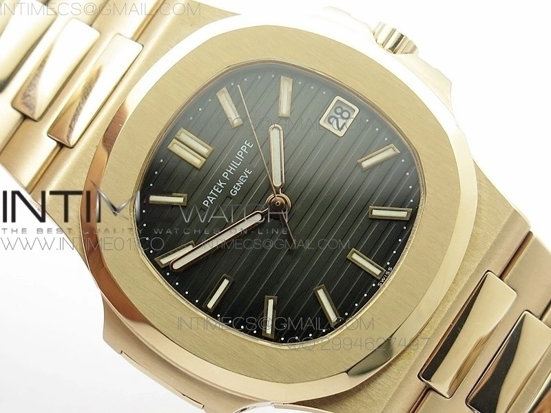 Nautilus Jumbo 5711 RG BP 1:1 Best Edition Gray Textured Dial on RG Bracelet MIYOTA 9015