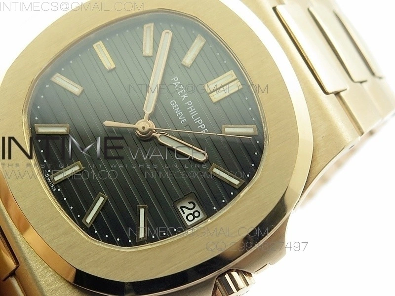 Nautilus Jumbo 5711 RG BP 1:1 Best Edition Gray Textured Dial on RG Bracelet MIYOTA 9015