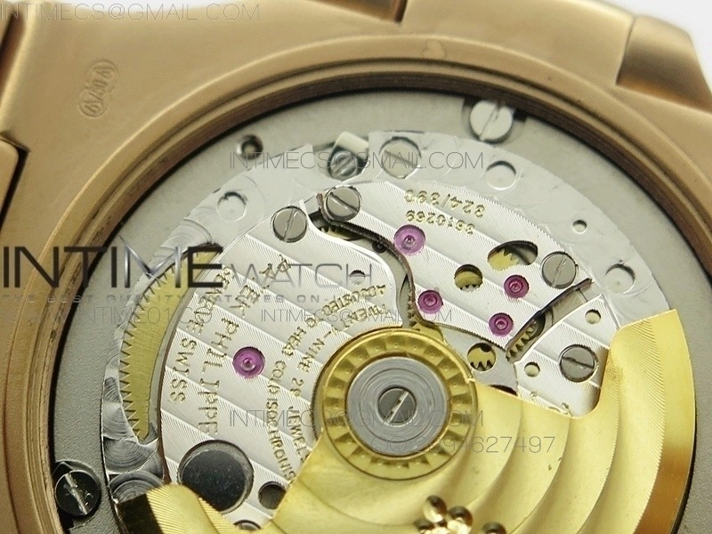 Nautilus Jumbo 5711 RG BP 1:1 Best Edition Gray Textured Dial on RG Bracelet MIYOTA 9015