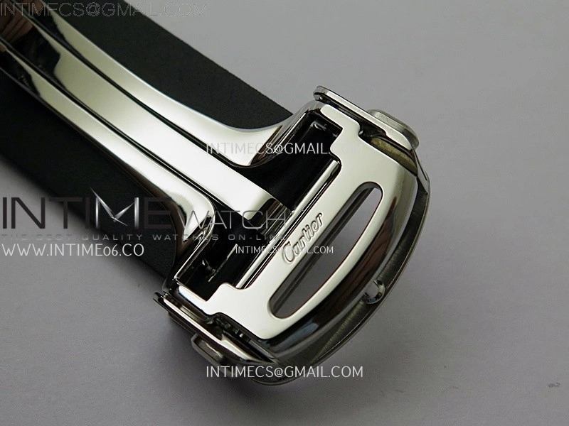 Santos de Cartier 40mm PVD BVF 1:1 Best Edition Black Dial on Rubber Strap MIYOTA 9019