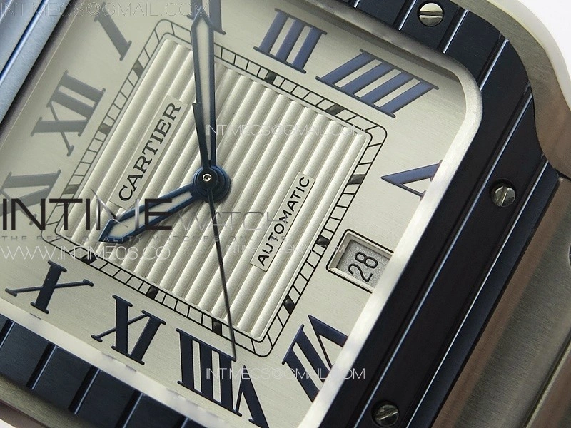 Santos de Cartier 40mm SS Cer GF 1:1 Best Edition White Dial on SS Bracelet MIYOTA 9015