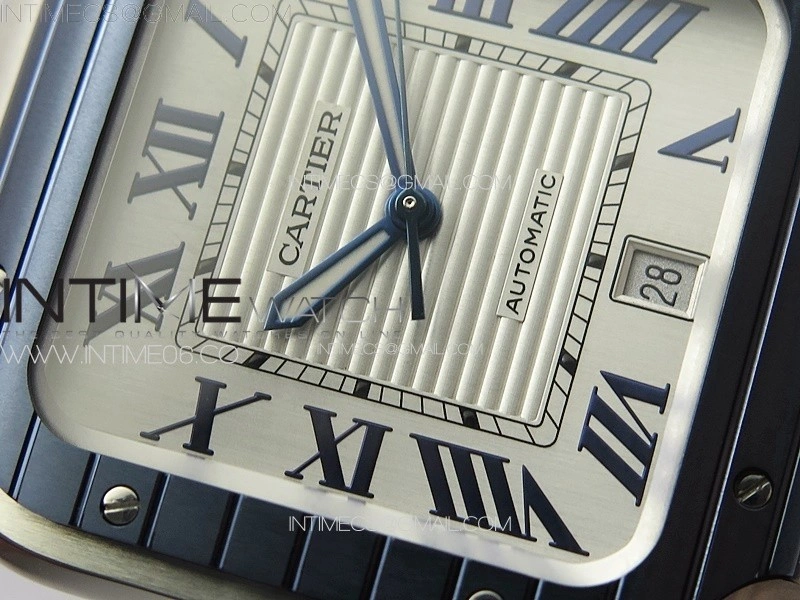 Santos de Cartier 40mm SS Cer GF 1:1 Best Edition White Dial on SS Bracelet MIYOTA 9015