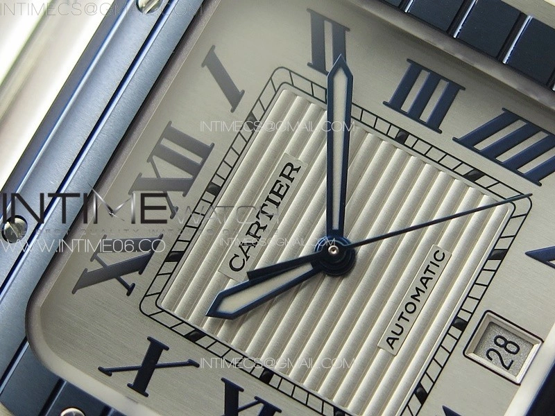 Santos de Cartier 40mm SS Cer GF 1:1 Best Edition White Dial on SS Bracelet MIYOTA 9015
