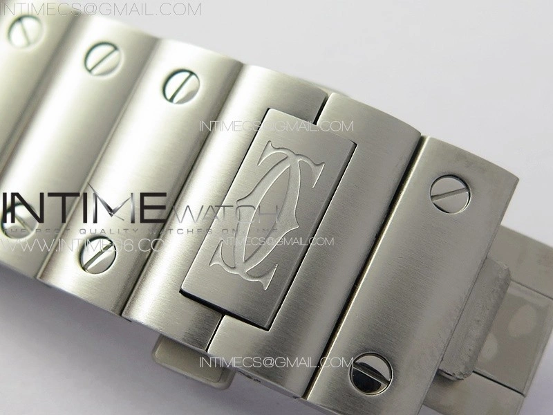 Santos de Cartier 40mm SS Cer GF 1:1 Best Edition White Dial on SS Bracelet MIYOTA 9015