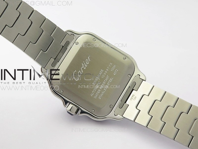 Santos de Cartier 40mm SS Cer GF 1:1 Best Edition White Dial on SS Bracelet MIYOTA 9015