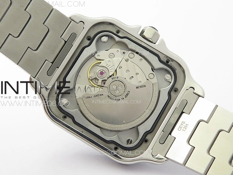Santos de Cartier 40mm SS Cer GF 1:1 Best Edition White Dial on SS Bracelet MIYOTA 9015