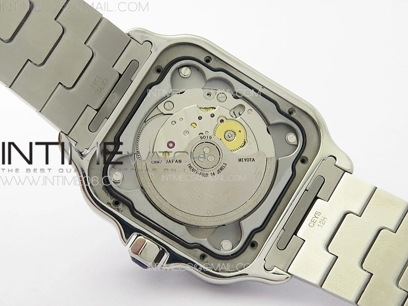 Santos de Cartier 40mm SS Cer GF 1:1 Best Edition White Dial on SS Bracelet MIYOTA 9015