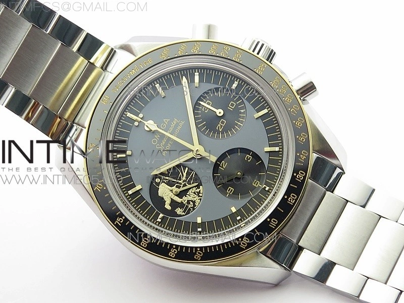Speedmaster 50th Anniversary SS OMF Best Edition Blue Dial on SS Bracelet Manual Winding Chrono Movement