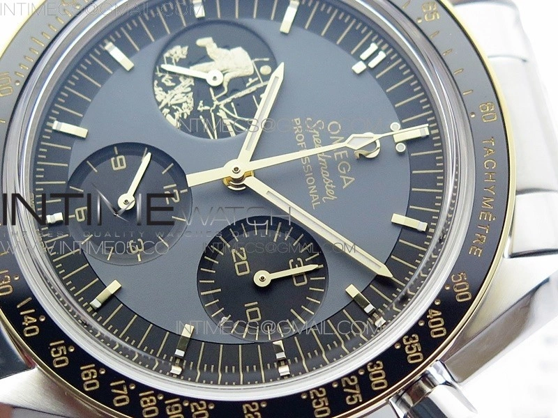 Speedmaster 50th Anniversary SS OMF Best Edition Blue Dial on SS Bracelet Manual Winding Chrono Movement