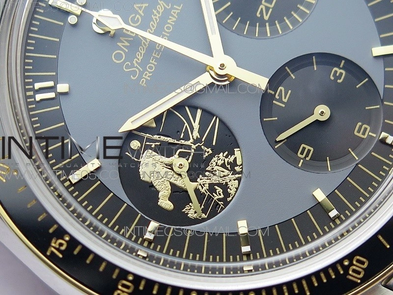 Speedmaster 50th Anniversary SS OMF Best Edition Blue Dial on SS Bracelet Manual Winding Chrono Movement