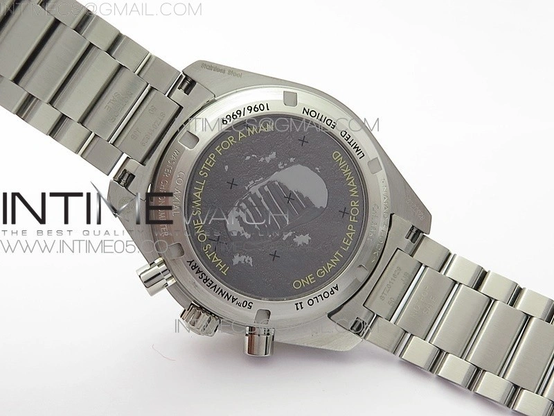 Speedmaster 50th Anniversary SS OMF Best Edition Blue Dial on SS Bracelet Manual Winding Chrono Movement