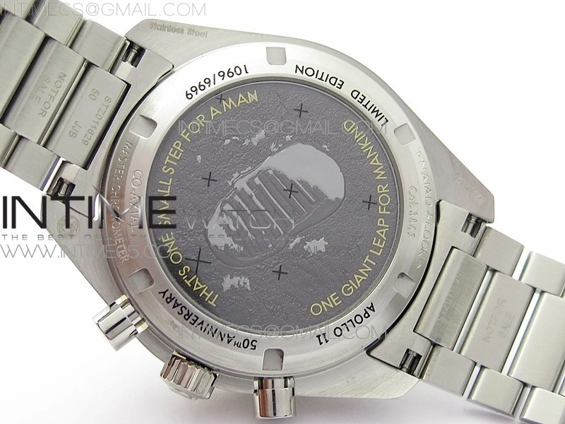 Speedmaster 50th Anniversary SS OMF Best Edition Blue Dial on SS Bracelet Manual Winding Chrono Movement