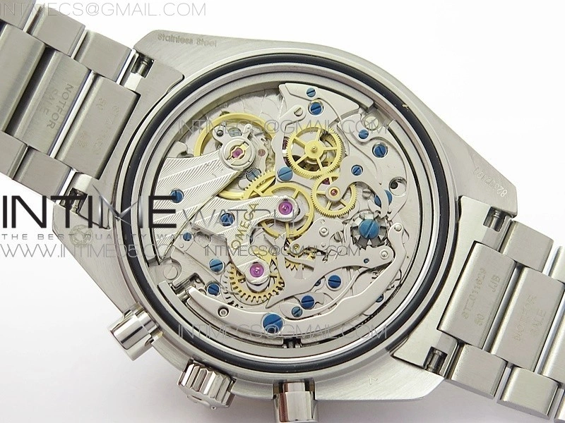 Speedmaster 50th Anniversary SS OMF Best Edition Blue Dial on SS Bracelet Manual Winding Chrono Movement