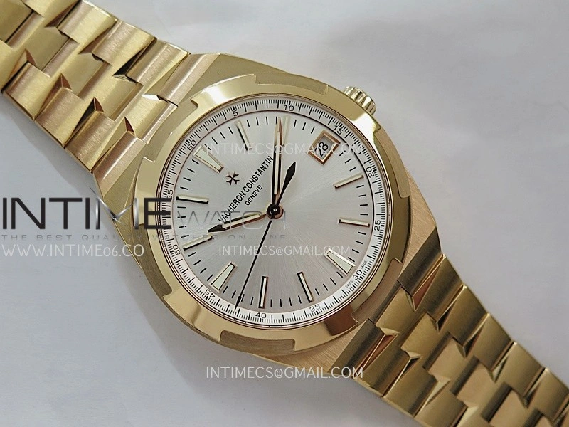 Overseas 4520V RG V2 ZF 1:1 Best Edition Silver Dial On RG Bracelet Super Clone A5100