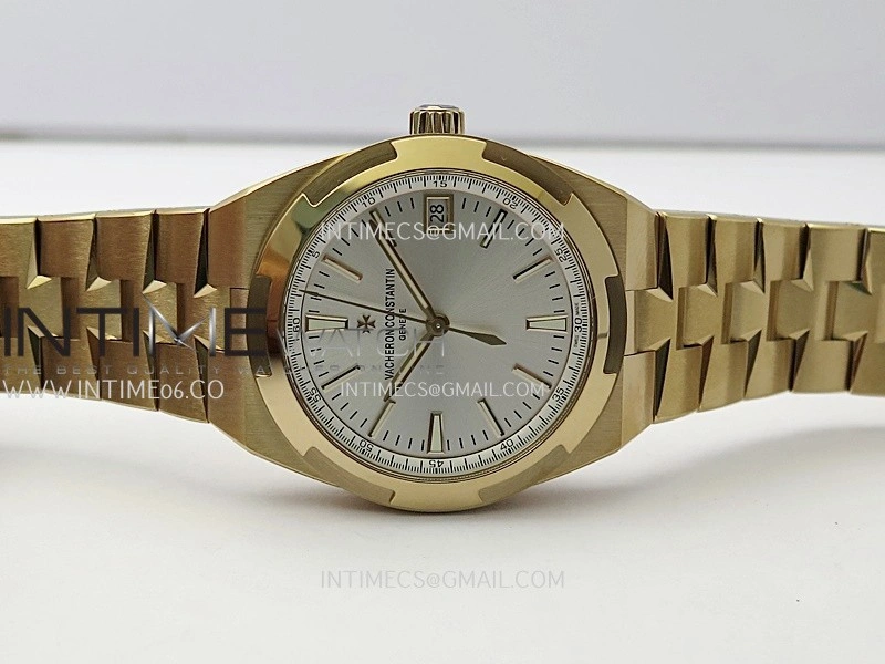 Overseas 4520V RG V2 ZF 1:1 Best Edition Silver Dial On RG Bracelet Super Clone A5100