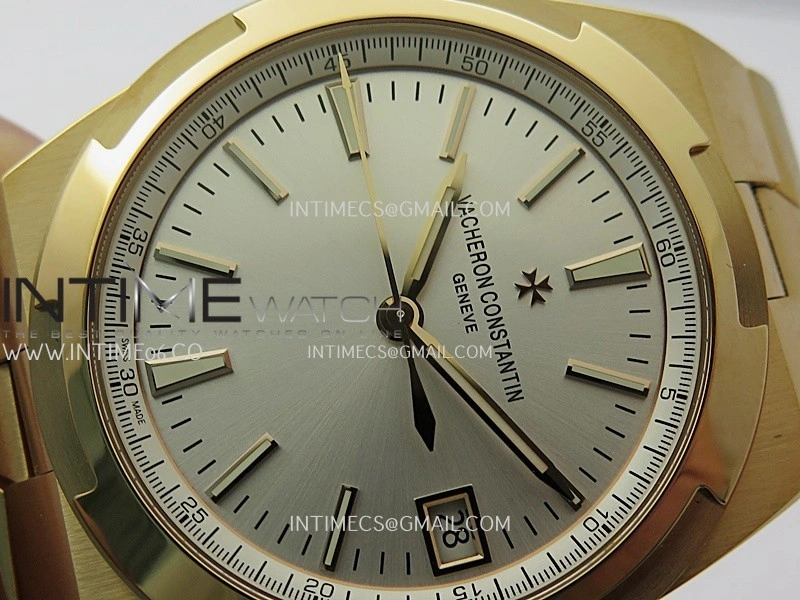 Overseas 4520V RG V2 ZF 1:1 Best Edition Silver Dial On RG Bracelet Super Clone A5100