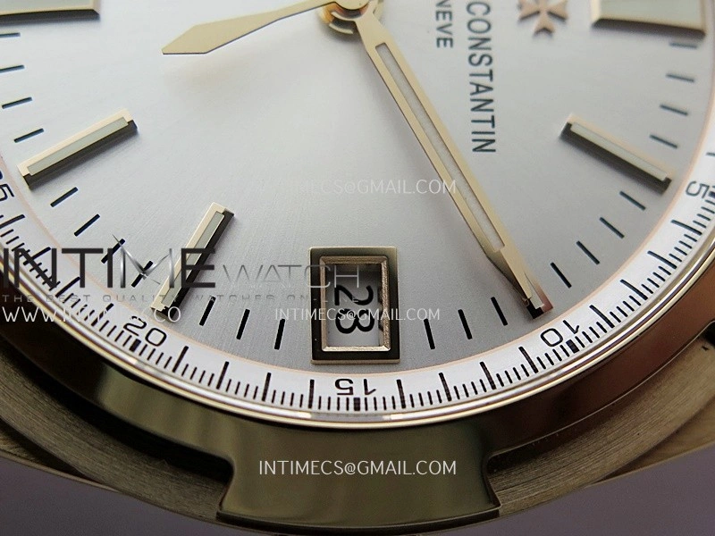 Overseas 4520V RG V2 ZF 1:1 Best Edition Silver Dial On RG Bracelet Super Clone A5100
