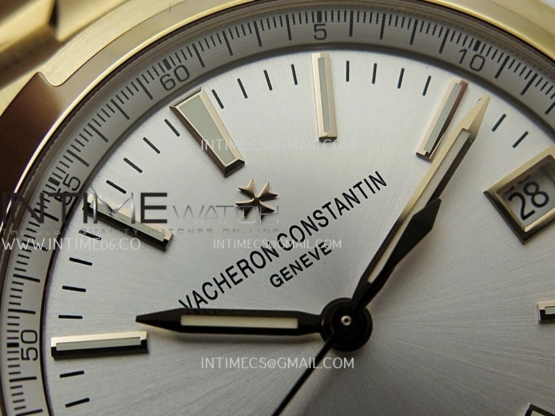 Overseas 4520V RG V2 ZF 1:1 Best Edition Silver Dial On RG Bracelet Super Clone A5100