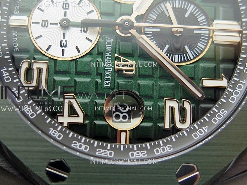 Royal Oak Offshore 44mm Green Ceramic TKF Best Edition Green Dial on Green Rubber Strap A3126