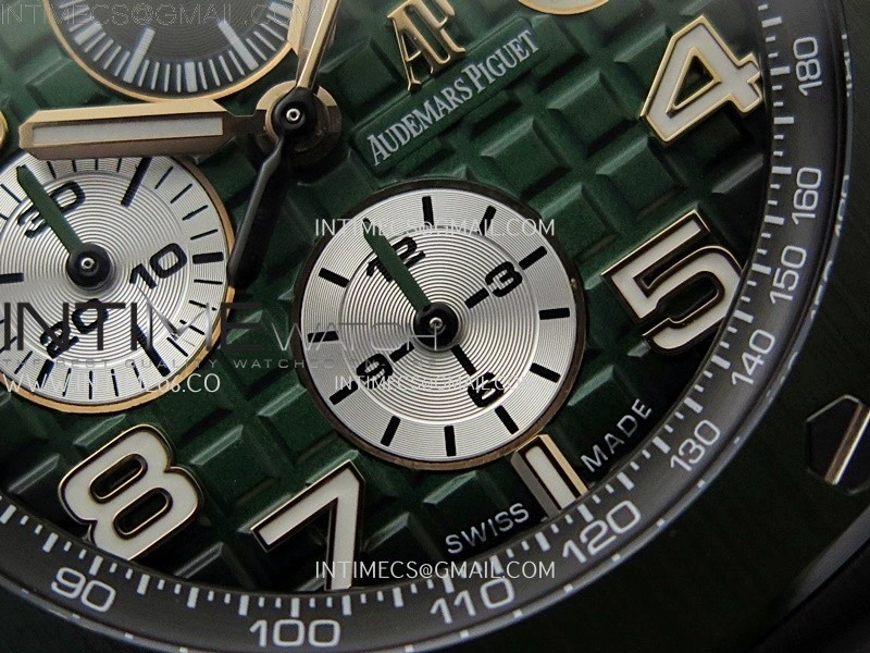 Royal Oak Offshore 44mm Green Ceramic TKF Best Edition Green Dial on Green Rubber Strap A3126